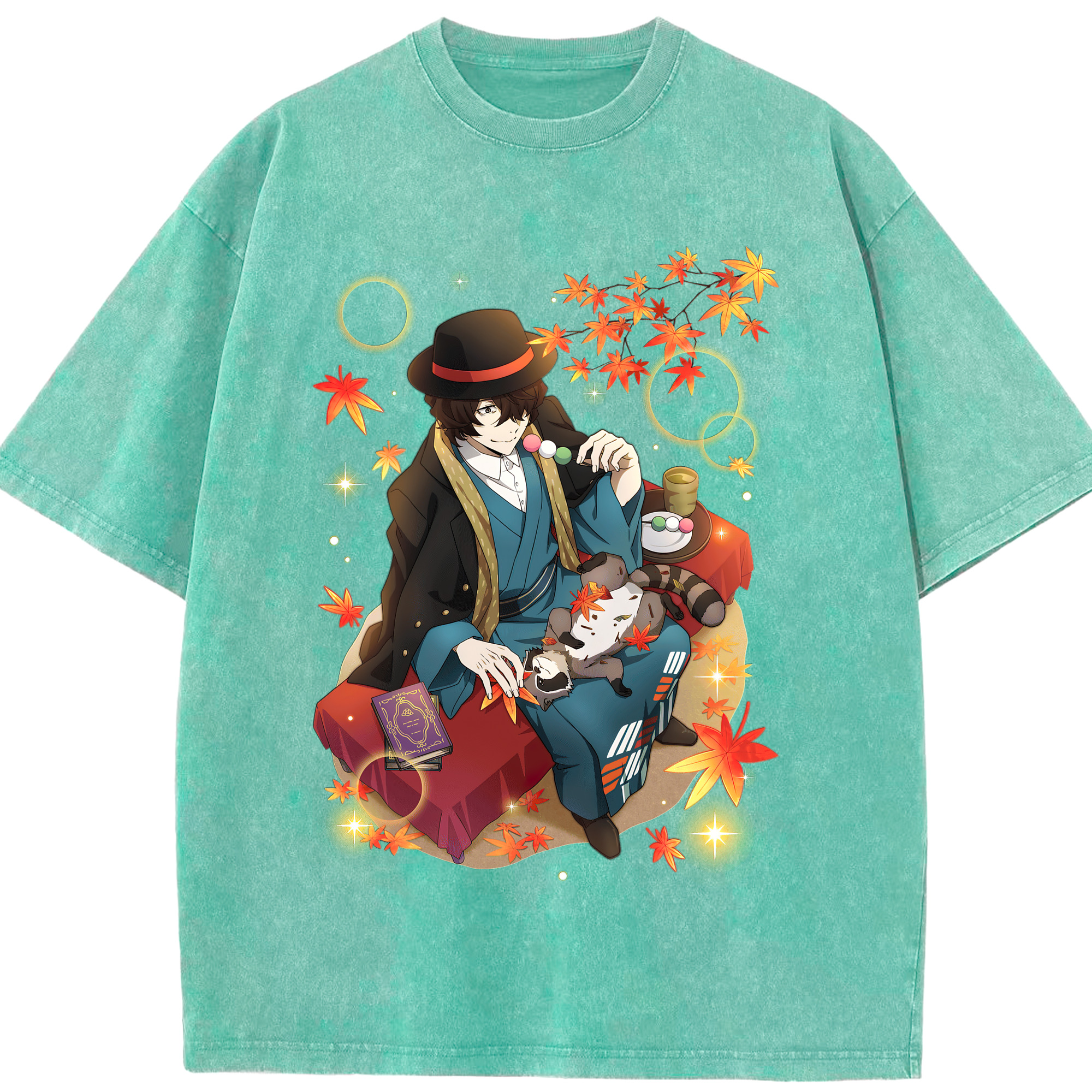 （画像用） 文豪ストレイドッグス Bungo Stray Dogs 綿100% ヴィンテージ風 半袖Tシャツ（フロントプリント）